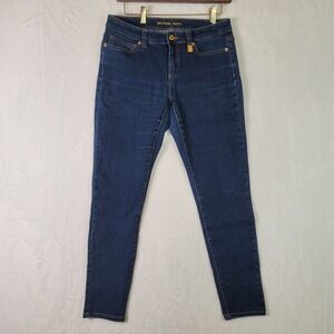 Michael Kors Indie Cigarette Skinny Jeans Blue Denim Ankle Size 4 31x27 Casual